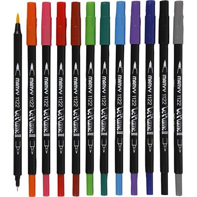Le Plume II Markers, sterke kleuren, 12 stuk/ 1 doos