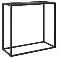VidaXL Wandtafel 80x35x75 cm gehard glas zwart - thumbnail