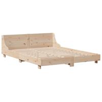 Bedframe zonder matras massief grenenhout 120x200 cm - thumbnail