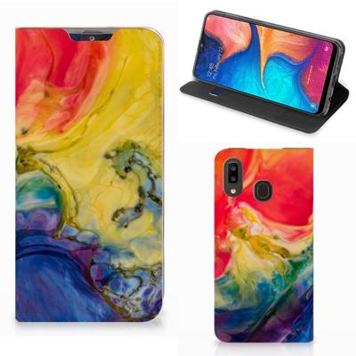 Bookcase Samsung Galaxy A30 Watercolor Dark Bookcase Samsung Galaxy A30 Watercolor Dark