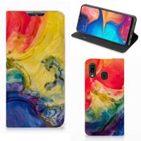 Bookcase Samsung Galaxy A30 Watercolor Dark - thumbnail