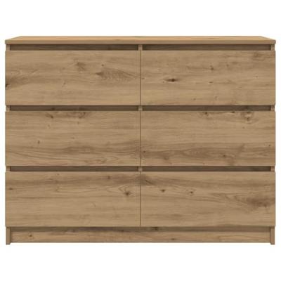Dressoir 100x35x76 cm spaanplaat ambachtelijk eikenkleurig