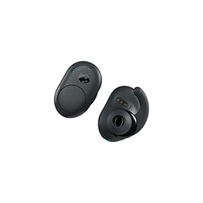 Skullcandy Push True Draadloze in-ear hoofdtelefoon met microfoon, batterij met 12 uur looptijd, inclusief oplaaddoos, siliconen oordopjes, donkergrijs
