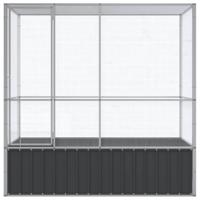 Volière 210,5x107x212 m staal zilverkleurig - thumbnail