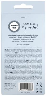 MISTER SIZE 53 - Gemiddelde Condooms Ultradun 10 stuks