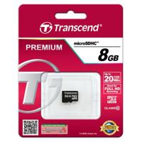 Transcend Premium microSDHC-kaart Industrial 8 GB Class 10 - thumbnail