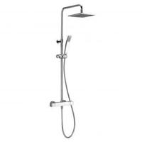 BWS regendouche / stortdouche vierkant met handdouche chroom - thumbnail