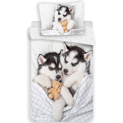 Animal Pictures Dekbedovertrek Husky 140 x 200 cm 70 x 90 cm - Katoen