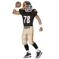 Opblaasbare American Football player helm - thumbnail