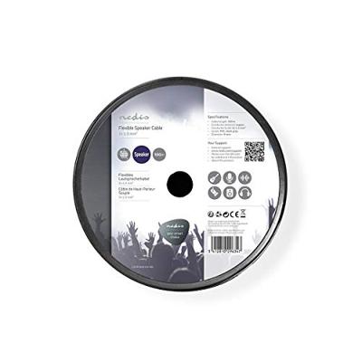 Speaker-Kabel | 2x 2.50 mm² | Koper | 100.0 m | Rond | PVC | Donkergrijs | Rol