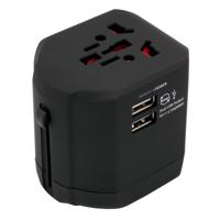 Caruba Multi Travel Adapter - Zwart - thumbnail