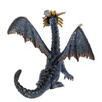 Bullyland Draak zittend blauw/zilver (75594) - thumbnail