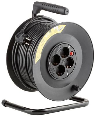 Technik Kabelhaspel H05 3x1,5qmm 50m zwart - 1167274 Technik Kabelhaspel H05 3x1,5qmm 50m zwart - 1167274