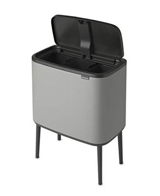 brabantia Bo Touch Bin 127229 Afvalbak 33 l Staal (l x b x h) 312 x 540 x 680 mm Grijs 1 stuk(s) - thumbnail