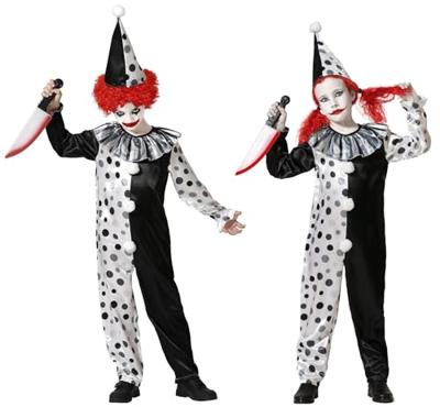 Kostuums voor Kinderen Grijs Clown Kinderen - Maat: 5-6 Jaar - Maat: 5-6 Jaar