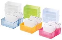 HAN DIN A8 979-64 Kaartenbox Doorschijnend, Blauw Aantal kaarten (max.): 200 kaarten DIN A8 liggend Incl. 100 gelinieerd - thumbnail