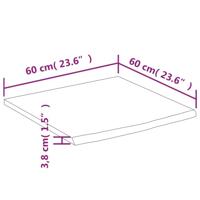 Wastafelblad vierkant 60x60x3,8 massief acaciahout - thumbnail