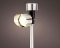 Lumineo Solar tuinsteker rvs met batterij 4,7 x 23,5 cm - thumbnail