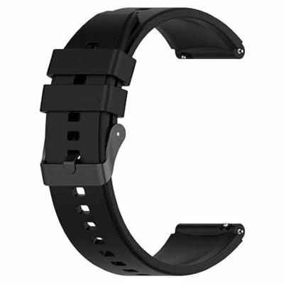 By Qubix - Siliconen gesp bandje - Zwart - Compatible met Garmin Vivoactive 6 / Vivoactive 5 / Vivoactive 3 - Compatible Garmin bandje - Bandbreedte: 20mm