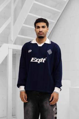 Equalité Knit Jersey Longsleeve Polo Heren Donkerblauw - Maat XS - Kleur: Donkerblauw | Soccerfanshop