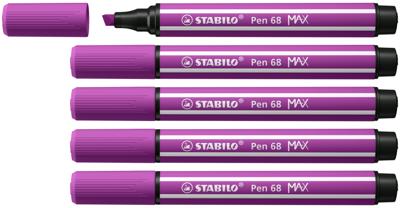 Viltstift stabilo pen 68/58 max lila | 5 stuks
