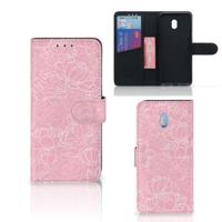 Xiaomi Redmi 8A Hoesje White Flowers - thumbnail