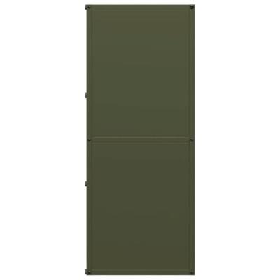 VidaXL Brandhoutrek 40x30x75 cm koudgewalst staal olijfgroen VidaXL Brandhoutrek 40x30x75 cm koudgewalst staal olijfgroen