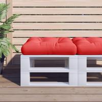 VidaXL Palletkussen 60x60x12 cm stof rood - thumbnail