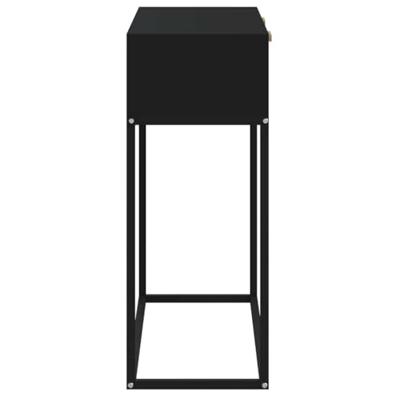 Wandtafel 80x30x75 cm bewerkt hout en ijzer zwart