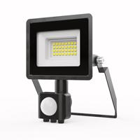 Stratos - LED Breedstraler met bewegingssensor - 20 Watt 1620 Lumen - 4000K Neutraal wit licht - IP65 Waterdicht - 15cm Kabel - thumbnail