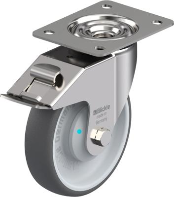 Blickle LEX-PATH 160KAD-FI Zwenkwiel met rem Wieldiameter: 160 mm Draagvermogen (max.): 300 kg 1 stuk(s)