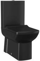 Toiletpot Aquasplash Lara Staand tbv Duoblok AO Mat Zwart Aquasplash - thumbnail