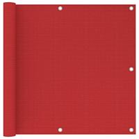 VidaXL Balkonscherm 90x500 cm hdpe rood - thumbnail