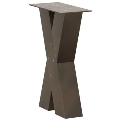 Salontafelpoten 2 st X-vormig 38x(42-43) cm staal naturel