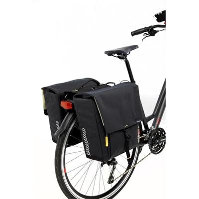 Dubbele fietstas New Looxs Tulum 32 liter 35 x 17 x 37 cm (2x) - zwart afneembaar