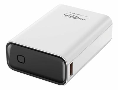 Ansmann 20000 mAh PB222PD w Powerbank 20 Ah USB PD 3.0, Quick Charge 2.0 LiPo Wit Met laadregelaar, Gelijktijdig laden en ontladen, Statusweergave