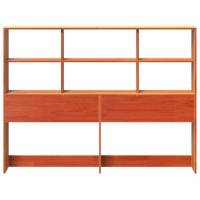 Hoofdbord met opbergruimte 150 cm massief grenenhout wasbruin - thumbnail