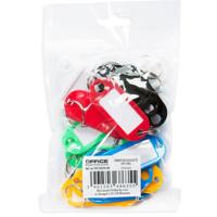 OFFICE products sleutelhanger, geassorteerde kleuren, plastic ophangzakje van 20 stuks - thumbnail