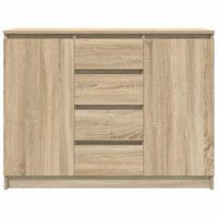 Dressoir met lades 100,5x35x76cm spaanplaat sonoma eikenkleurig - thumbnail