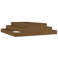 VidaXL Plantenbak 110x110x27 cm massief grenenhout honingbruin - thumbnail