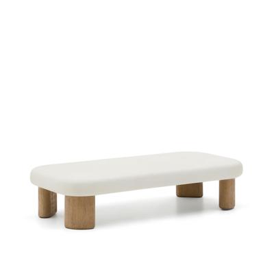 Kave Home Salontafel 'Labra' Cement en acaciahout, 140 x 70cm