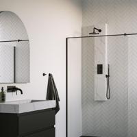 BRAUER Black Edition Thermostatisch Douchepaneel 2-weg Calacatta gold SET 01 Brauer - thumbnail