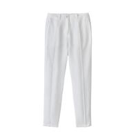 Linnen 7/8-broek met frontbies, Wit 44 - thumbnail