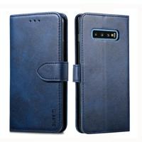 Voor Galaxy S10 GUSSIM Business stijl horizontale Flip lederen draagtas met houder & kaartsleuven & portemonnee (blauw) - thumbnail