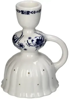 Kersten kandelaar porselein dutch delight kopje 9.5x8x11.5cm blauw