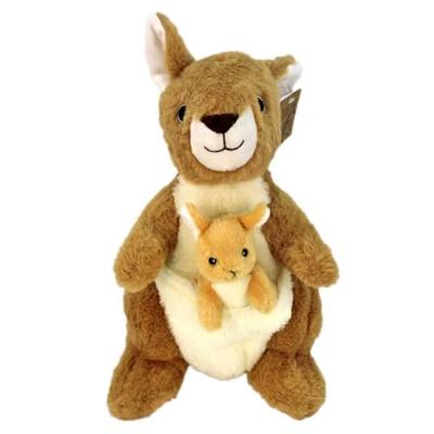 Take Me Home knuffel pluche - kangaroo met baby, 32cm