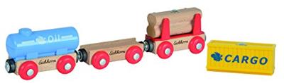 Jonotoys Eichhorn 3 houten wagons met magneten Jonotoys Eichhorn 3 houten wagons met magneten