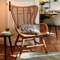 Tom Tailor Fauteuil 'Abdel' Teakhout en rotan - thumbnail