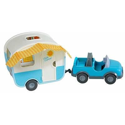 Little Friends speelset Op reis junior 20 x 12 cm blauw/geel 5 delig