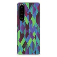 Sony Xperia 1 III | TPU Hoesje | Abstract Green Blue - thumbnail